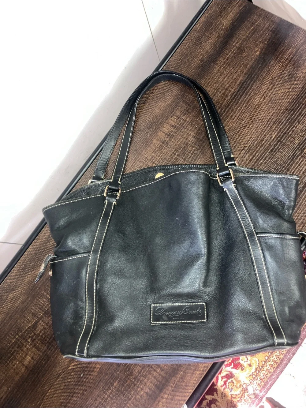 Dooney and Bourke Black Leather large Tote Bag